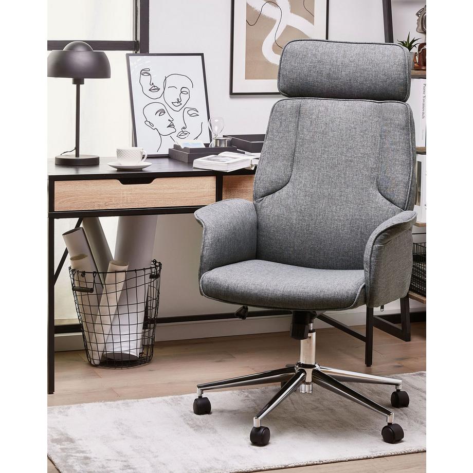 Beliani Chaise de bureau en Tissu Minimaliste PILOT  
