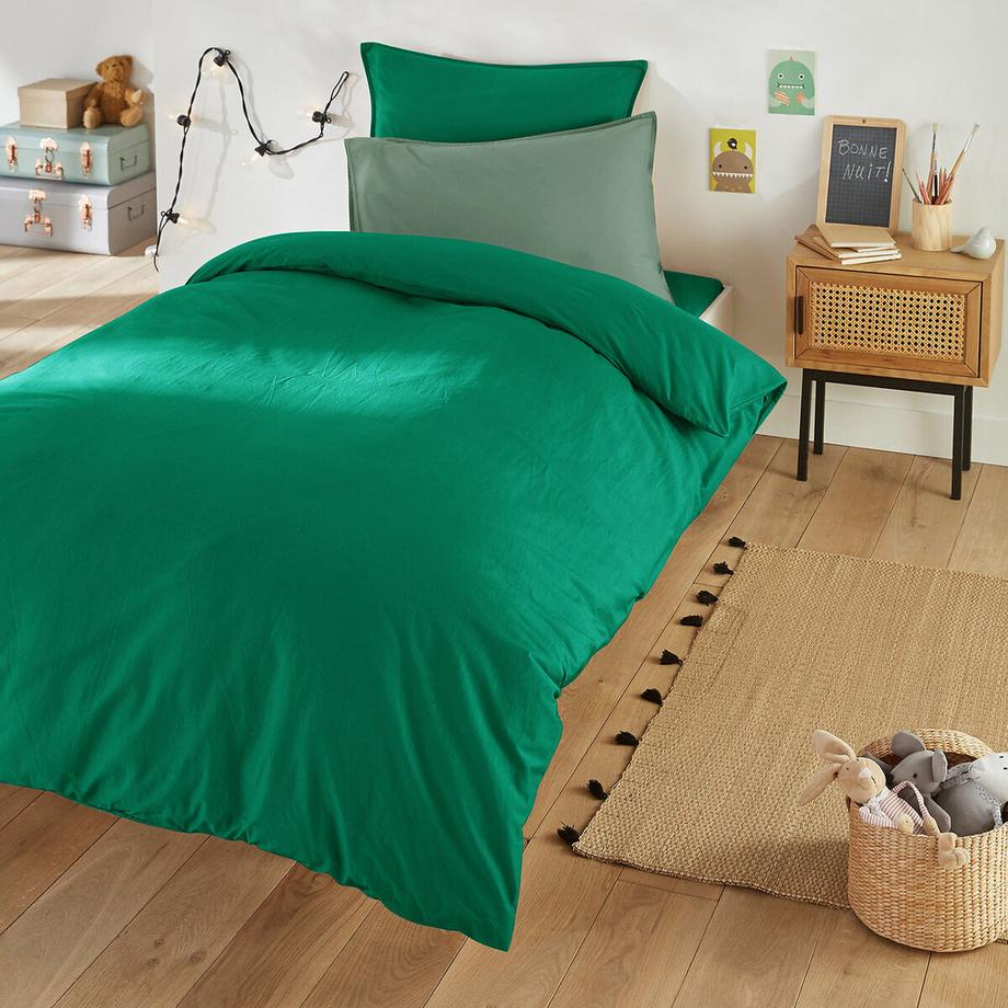 Housse de couette enfant en coton lavé