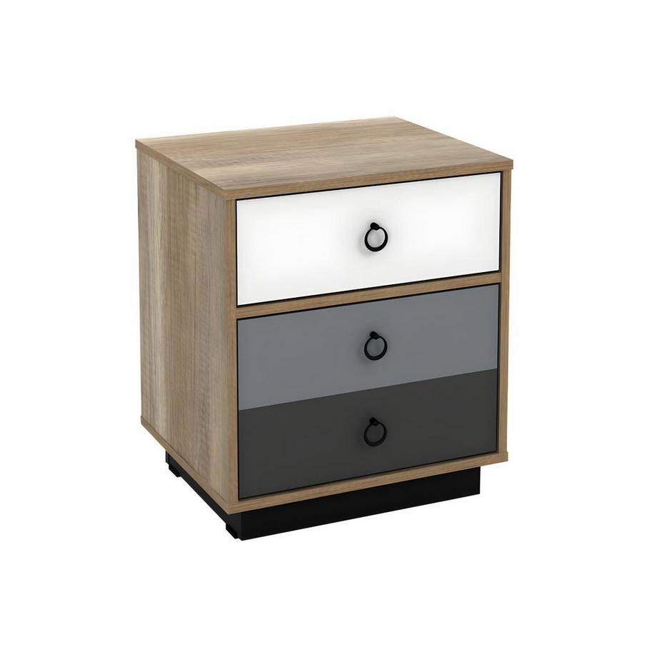 Vente-unique Table de chevet KRYPTON porte  chêne  