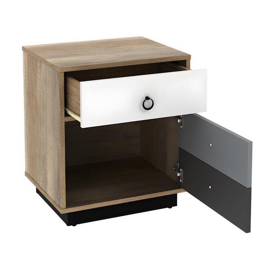 Vente-unique Table de chevet KRYPTON porte  chêne  