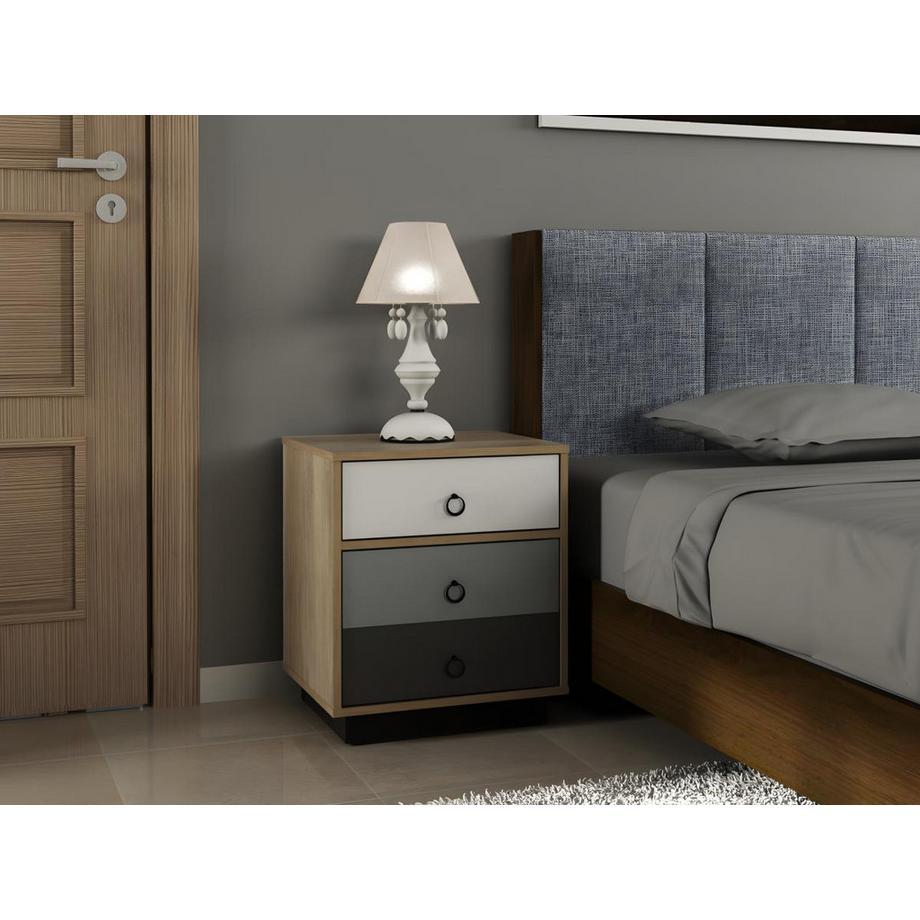 Vente-unique Table de chevet KRYPTON porte  chêne  