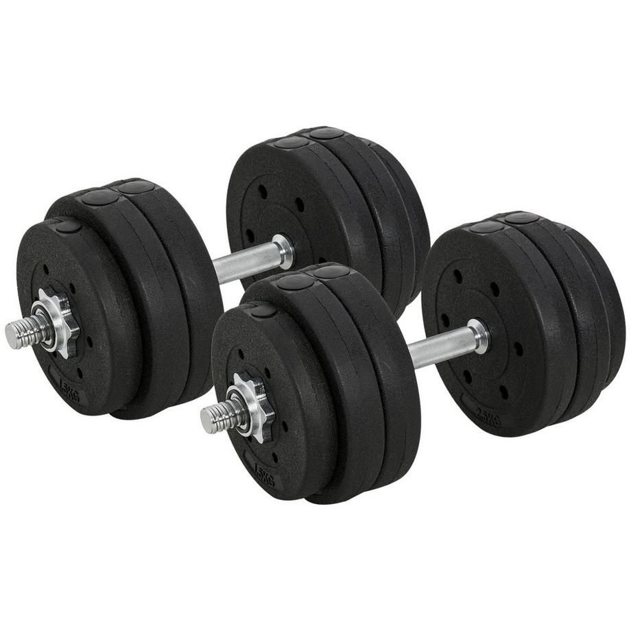 Set Di Manubri Set Di Manubri Da 30 Kg Con Dischi Di Peso Per Allenamento Di Forza In Acciaio Pu Nero Per Palestra A Casa E In Ufficio