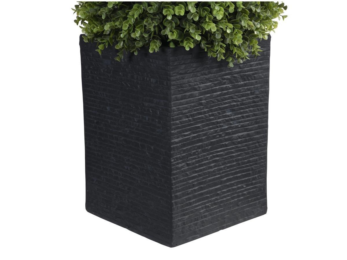 Vente-unique Kunstpflanze Buchsbaumkugel mit Topf - 66 x 40 cm - Grün - DIAVA  