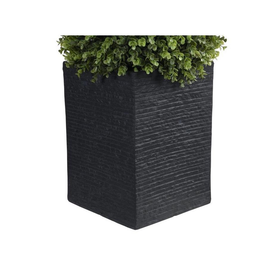 Vente-unique Kunstpflanze Buchsbaumkugel mit Topf - 66 x 40 cm - Grün - DIAVA  