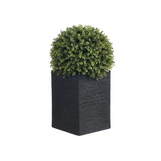 Vente-unique Kunstpflanze Buchsbaumkugel mit Topf - 66 x 40 cm - Grün - DIAVA  
