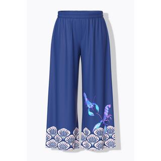 Ulla Popken  Pantalon palazzo, bordure coquillages, jambe large et taille élastique 