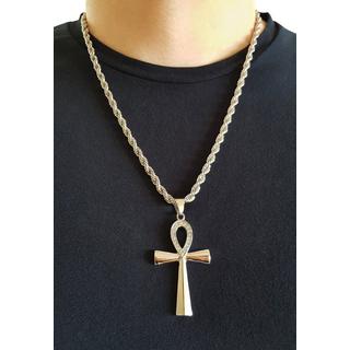 HEBE JEWELS  Collana con croce egiziana Ankh, STILE HIP-HOP 