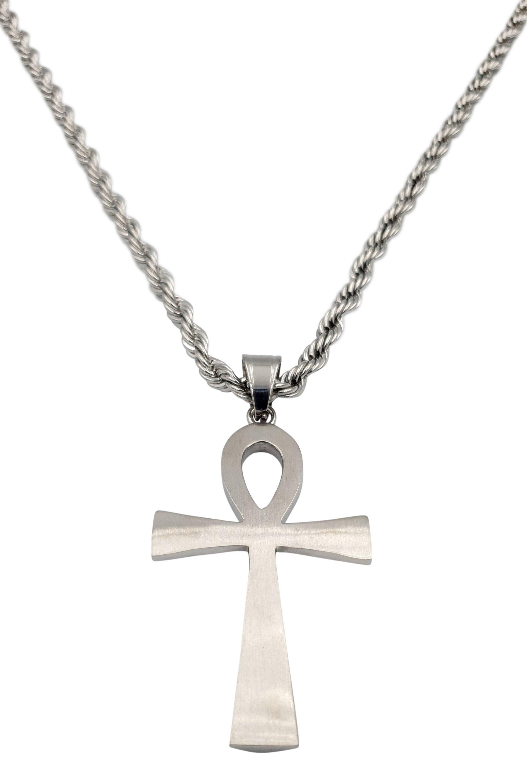 HEBE JEWELS  Collana con croce egiziana Ankh, STILE HIP-HOP 