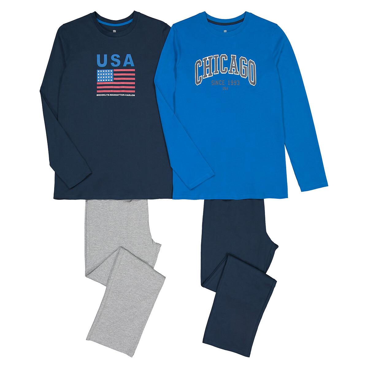 Image of 2er-pack Pyjamas Unisex Blau 134/140