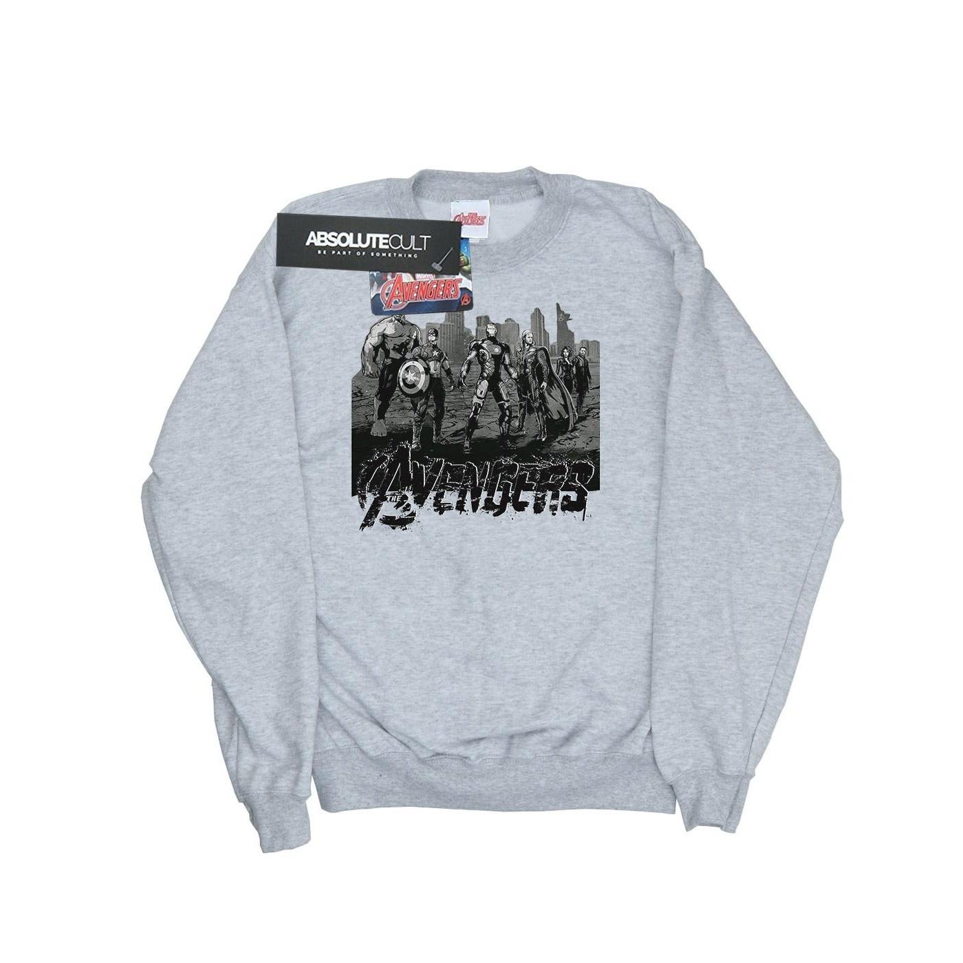 Image of Avengers Mono Team Art Sweatshirt Jungen Grau 140/146