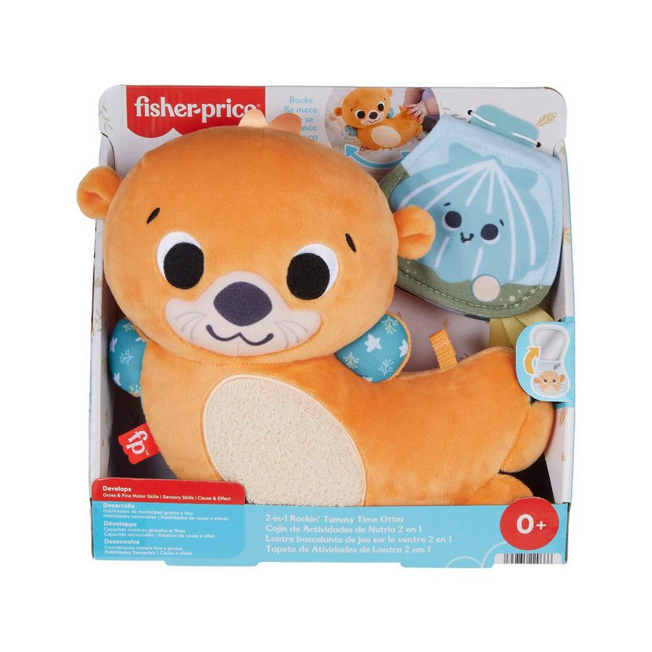 Fisher-Price  Wippender 2-in-1-Otter zum Spielen in der Bauchlage mit Spielbuch 