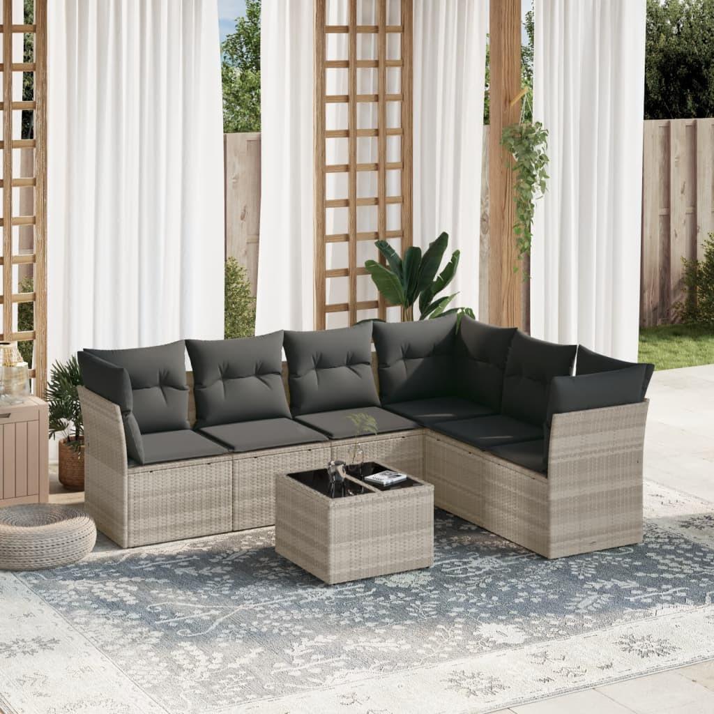 VidaXL set divano da giardino Polirattan  