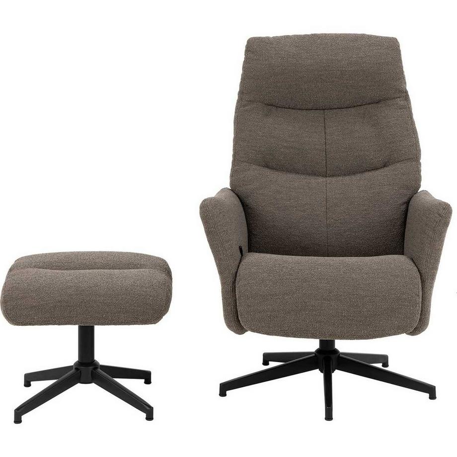 mutoni Relaxsessel mit Hocker Davio taupe  