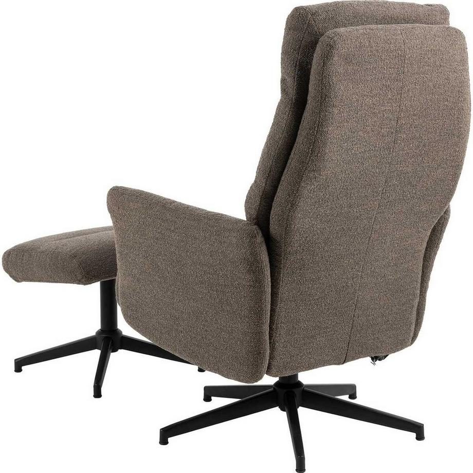 mutoni Relaxsessel mit Hocker Davio taupe  