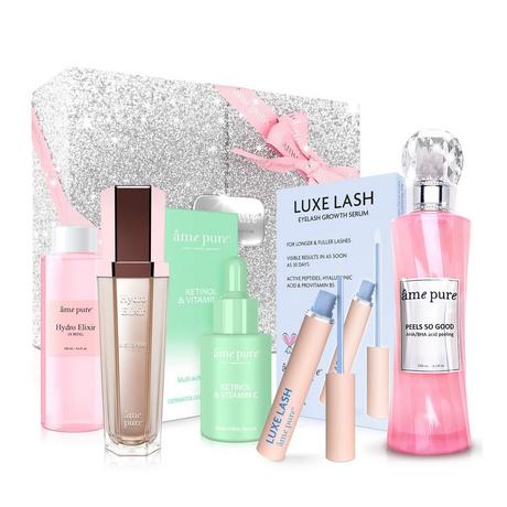 âme pure  YOU CAN THANK ME LATER Coffret cadeau: gel exfoliant AHA / BHA, spray visage, sérum rétinol & vitamine C, sérum pour les cils 