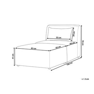 Beliani Chaiselongue aus Cord Modern LEMVIG  