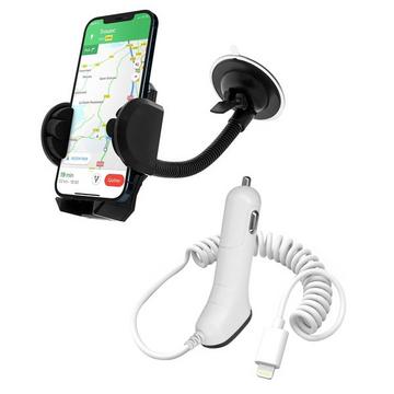 Chargeur Voiture Lightning + Support
