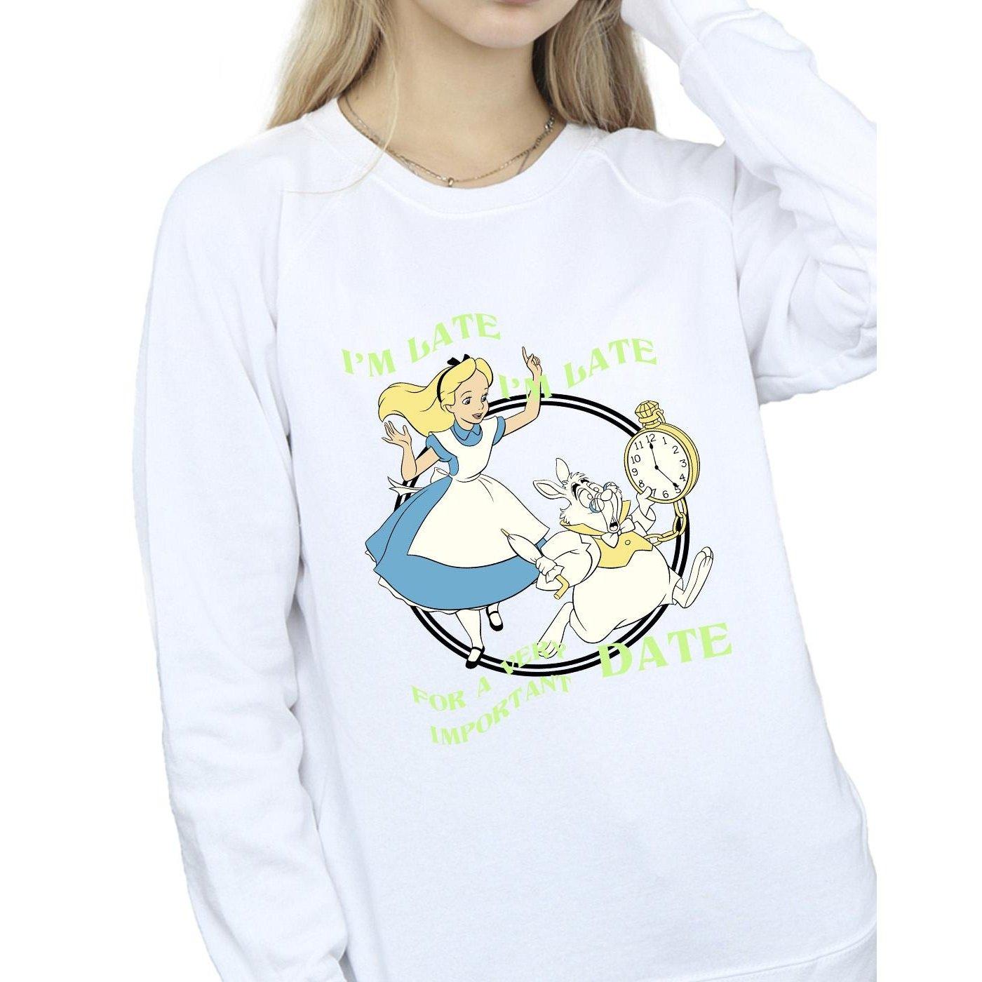 Disney  Sweat ALICE IN WONDERLAND I'M LATE 