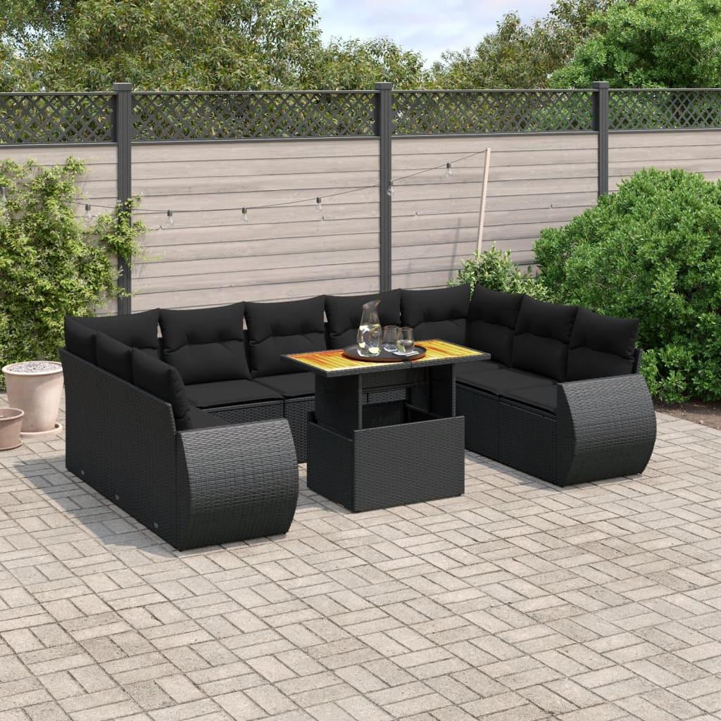 VidaXL set divano da giardino Polirattan  