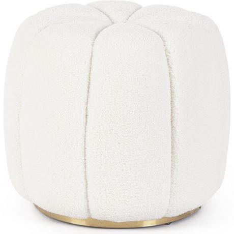 mutoni Pouf Karolina bianco rotondo 44  