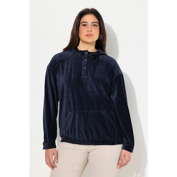 Maglia dal taglio oversize in velluto a coste con cappuccio, maniche lunghe e orlo elastico