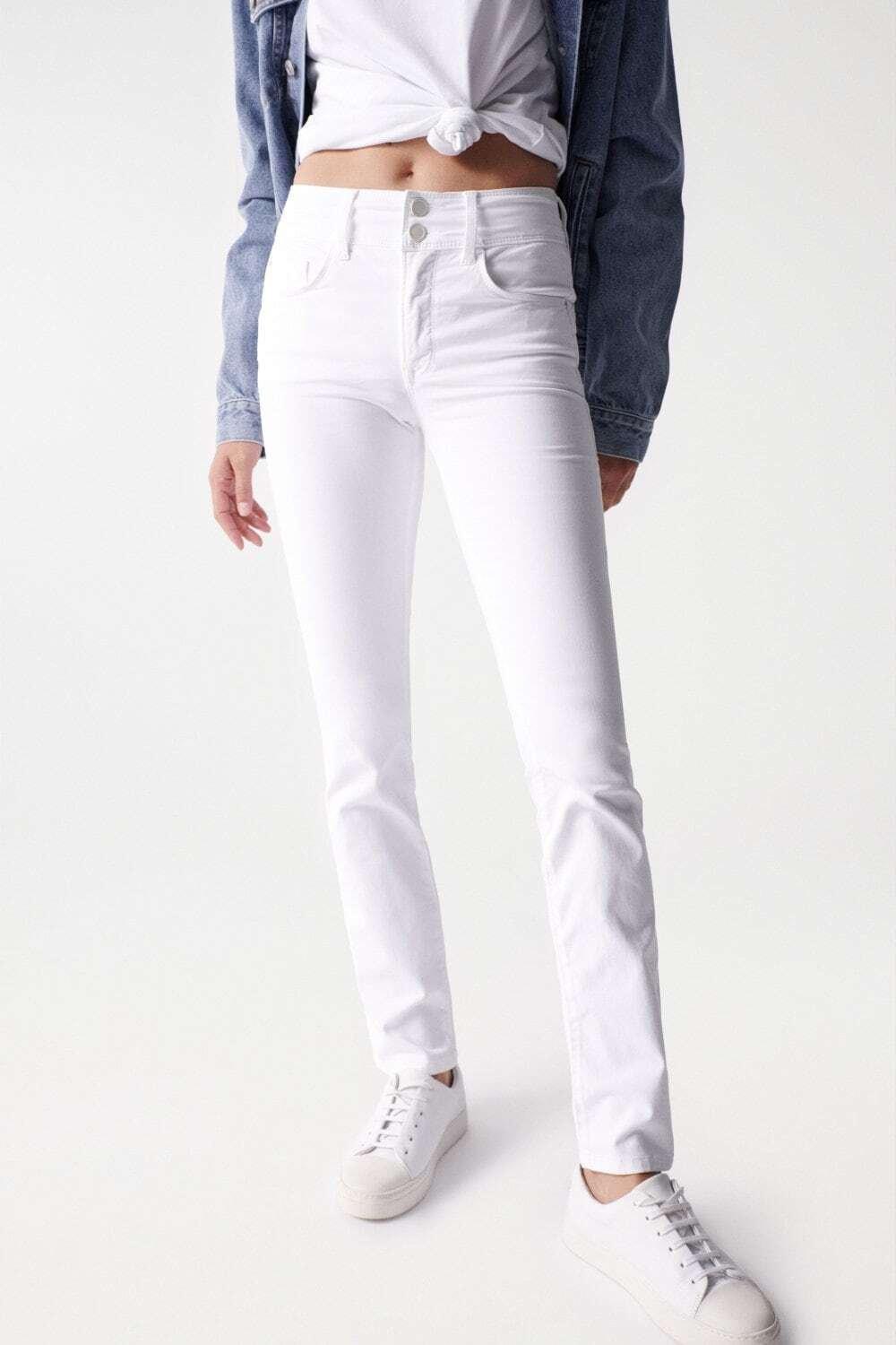 Image of Jeans Secret Slim Damen Weiss W34