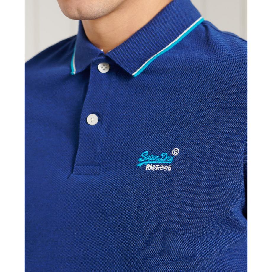 Superdry piqué-polohirt für den pool uperdry  