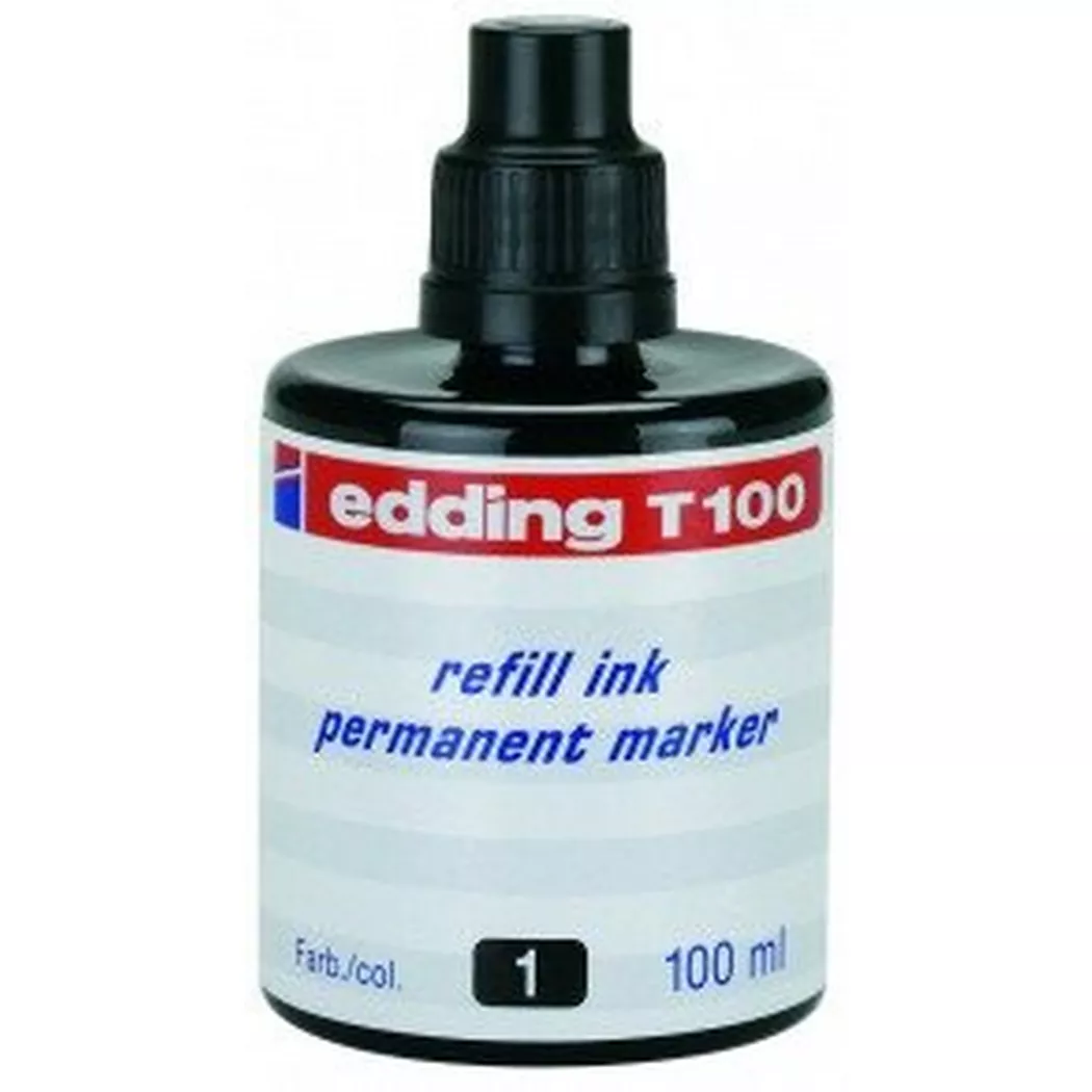 edding T 100 Refill Ink Permanent Marker Black 4-T100001