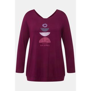 Ulla Popken  Shirt, Balance-Motiv, Classic, Rundhals, Langarm 