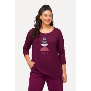 Ulla Popken  Shirt, Balance-Motiv, Classic, Rundhals, Langarm 