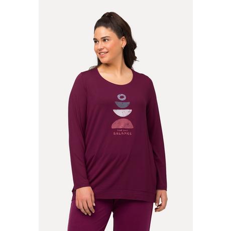 Ulla Popken  Shirt, Balance-Motiv, Classic, Rundhals, Langarm 