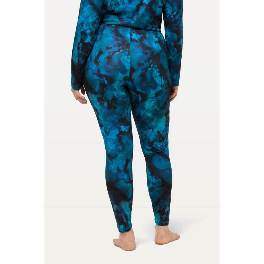 Ulla Popken Legging de ski recyclé à séchage rapide Imprimé All Over  