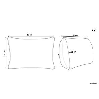 Beliani Kissen 2er Set aus Polyester Skandinavisch KOMANA  