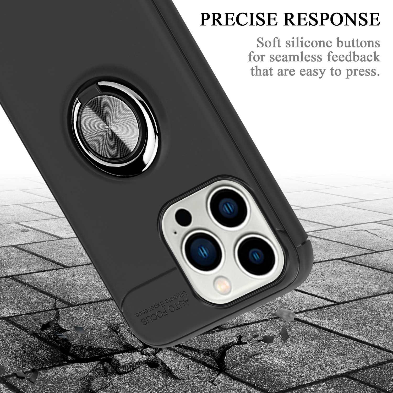 Cadorabo  Housse compatible avec Apple iPhone 14 PRO MAX - Coque de protection avec anneau de focalisation en silicone TPU 