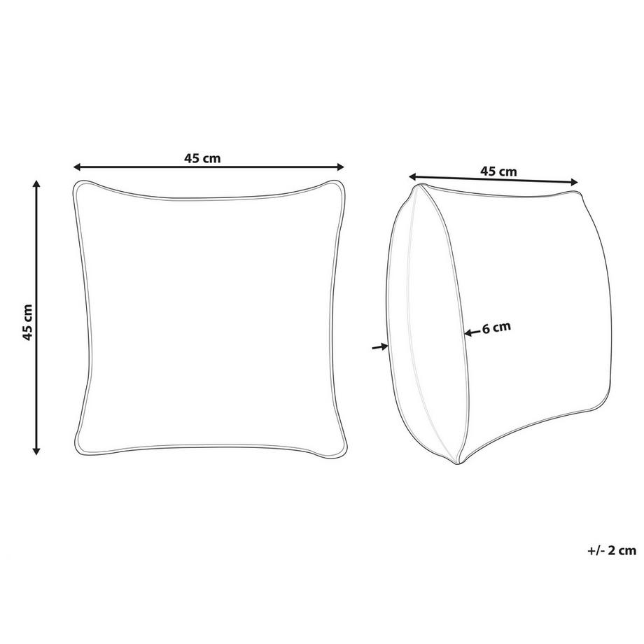 Beliani Dekokissen aus Baumwolle Modern DILLENIA  