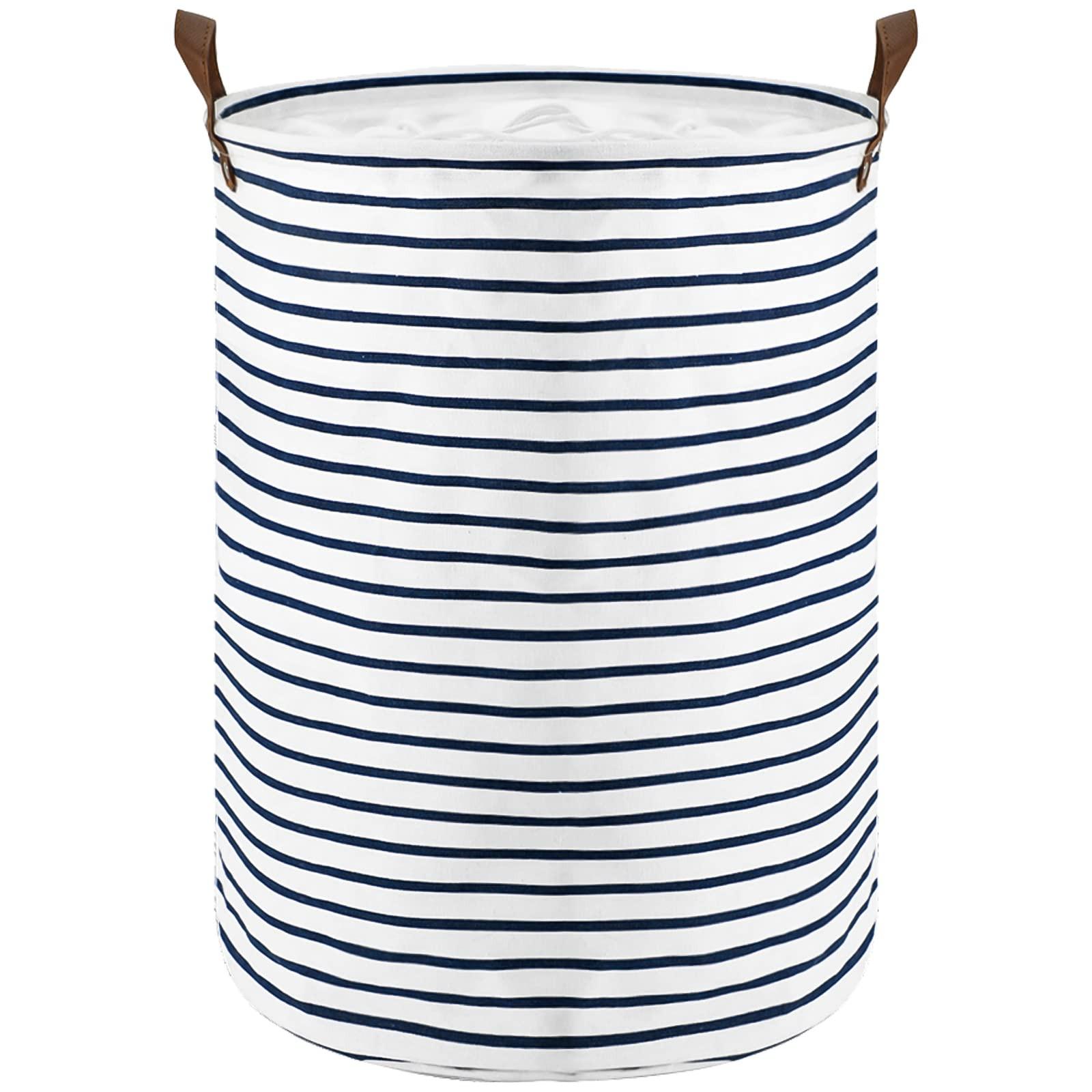 Alopini Faltbare runde Aufbewahrungswäschekörbe, Baumwolle  