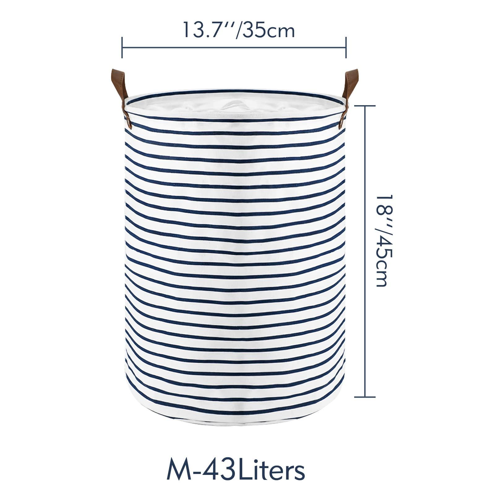 Alopini Faltbare runde Aufbewahrungswäschekörbe, Baumwolle  