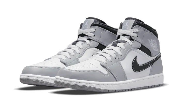 Image of Air Jordan 1 Mid Light Smoke Grey Anthracite Damen Anthrazit 42