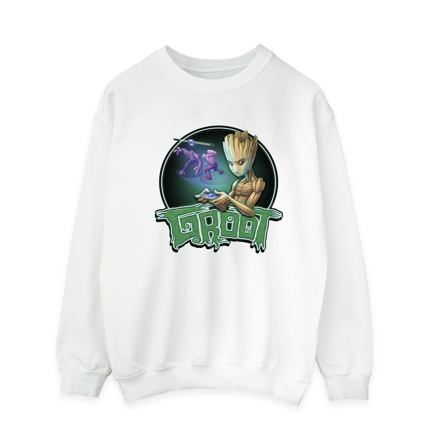 Image of Guardians Of The Galaxy Groot Gaming Ring Sweatshirt Herren Weiss XL