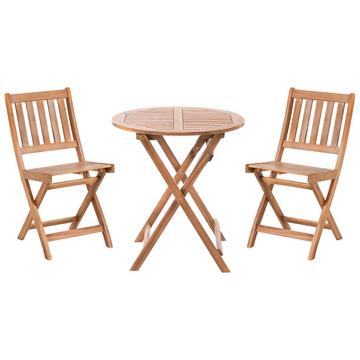 Ensemble pour bistro en Bois d'acacia certifié FSC® Rustique FEBBIO