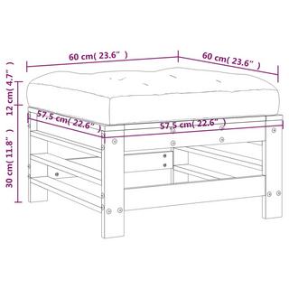 VidaXL Repose-pied de jardin bois  