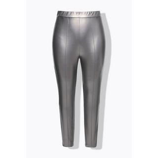 Ulla Popken  Leggings, Lederoptik, schmales Bein, Elastikbund 