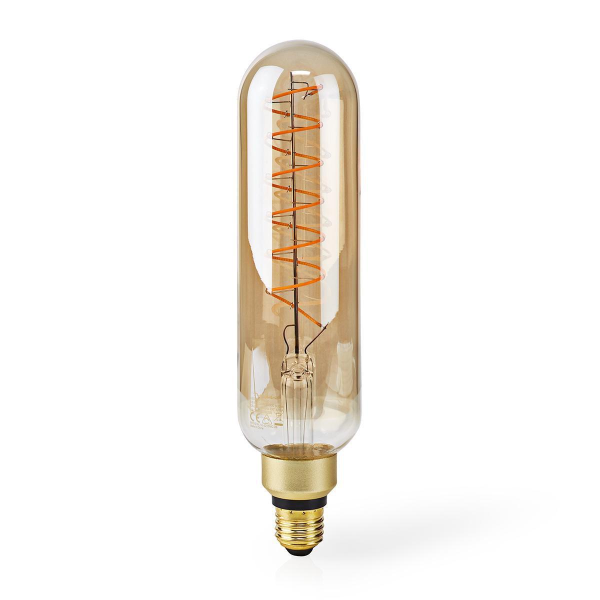 Image of Led-kugellampe E27 | T65 | 8,5 W | 600 Lm | 2000 K | Dimbar | Med Guld Finish | Retrostil | 1 St. Unisex ONE SIZE