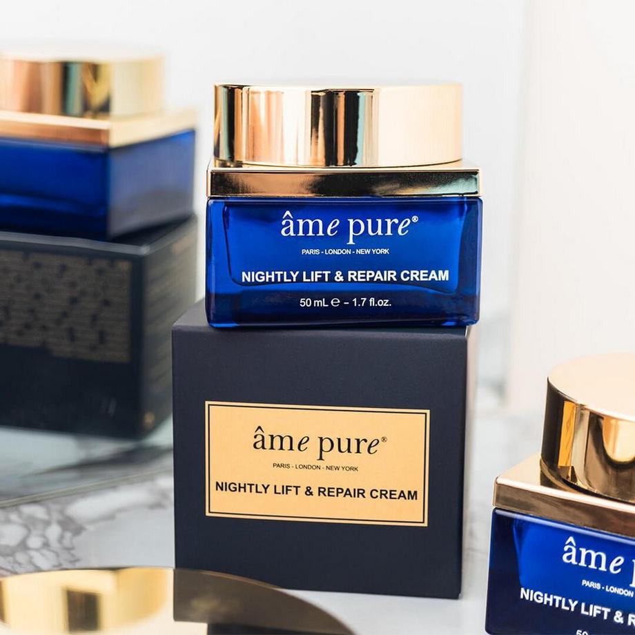âme pure  Nightly Lift & Repair Nachtcreme- Luxuriöse Nachtcreme für reife Haut/ Reduzierung der Falten/ Lifting-Effekt 