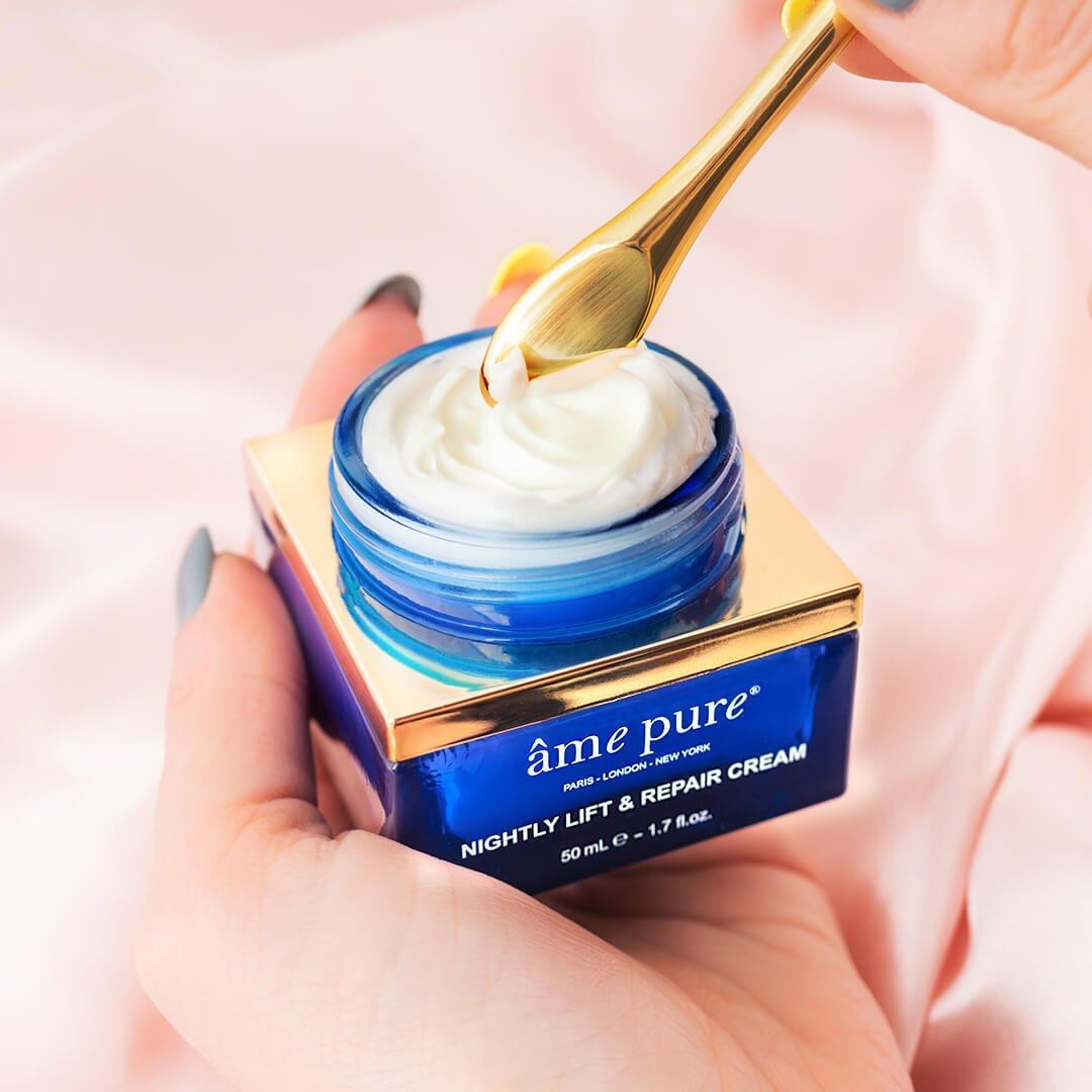 âme pure  Nightly Lift & Repair Nachtcreme- Luxuriöse Nachtcreme für reife Haut/ Reduzierung der Falten/ Lifting-Effekt 