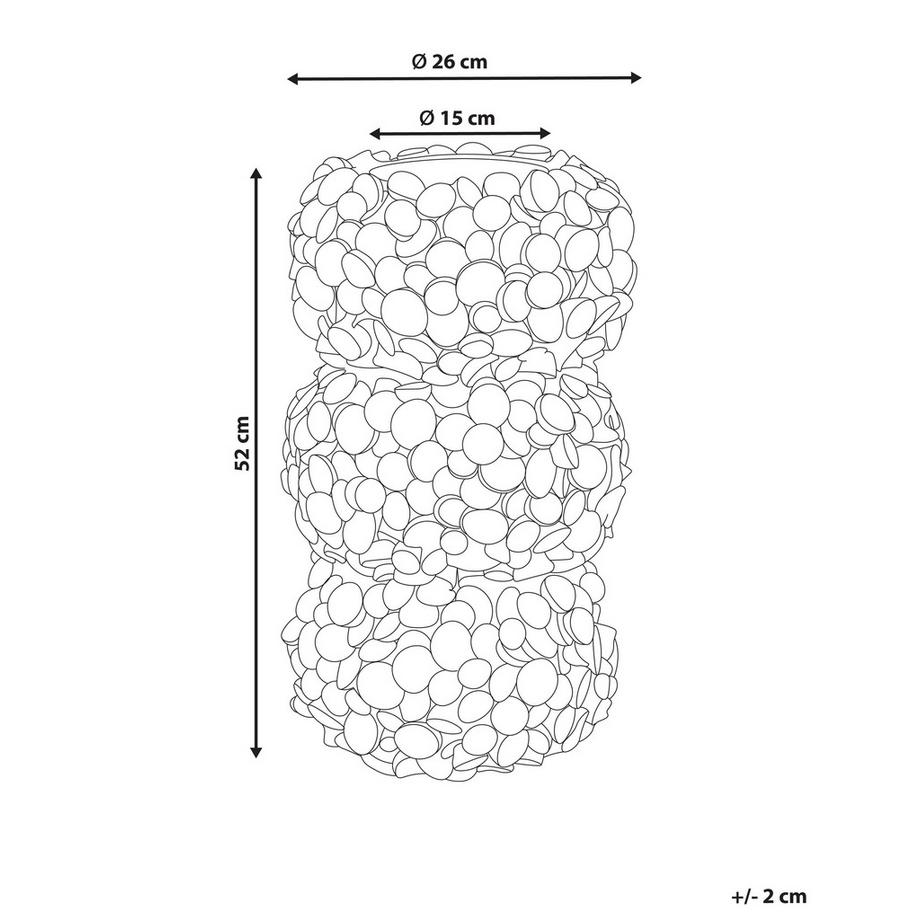 Beliani Vase à fleurs en Oxyde de magnésium  MUZAKI  