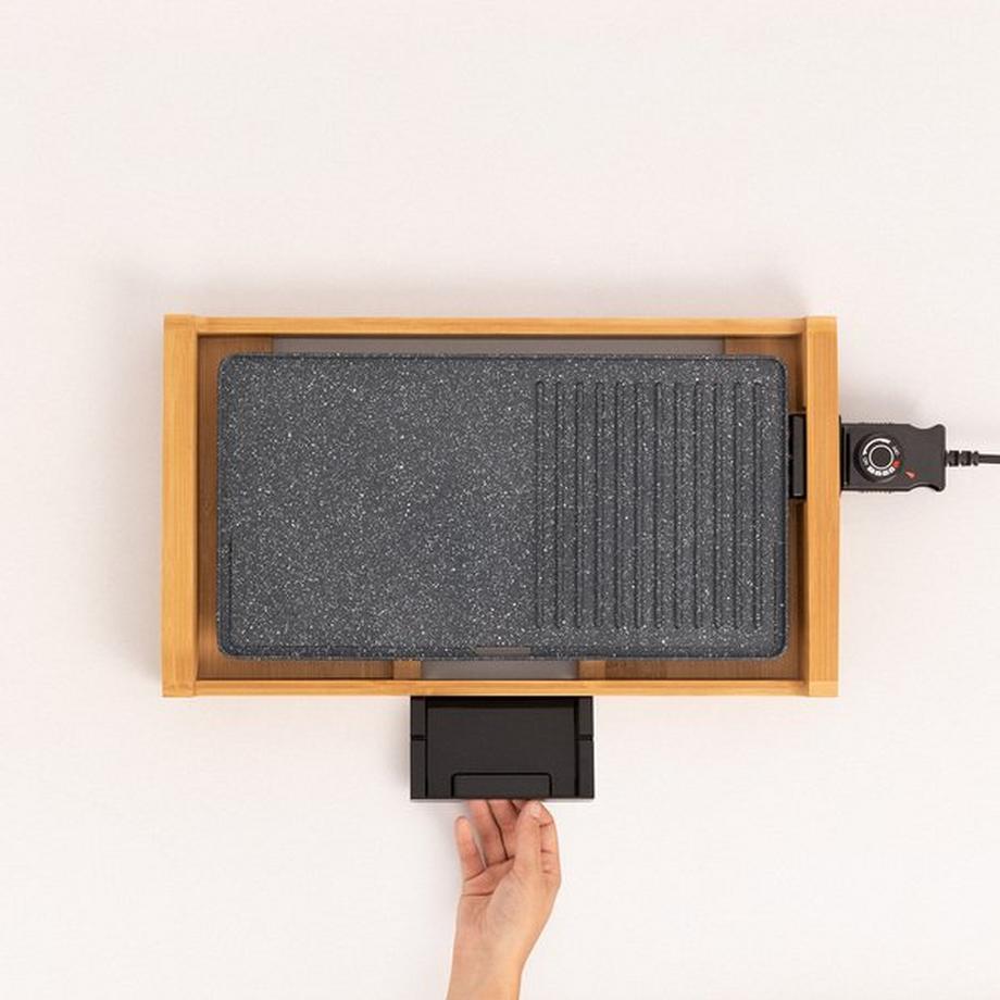 CREATE STONE FLAT BAMBOO - 1800W Elektro-Grillplatte  