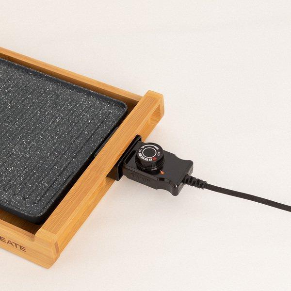 CREATE STONE FLAT BAMBOO - Fry top elettrico 1800W  