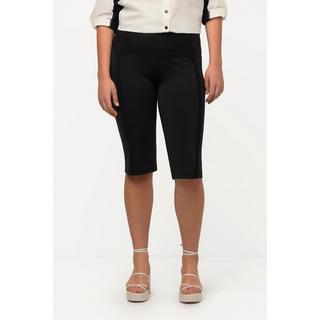 Ulla Popken  Pantaloncini slim da ciclista in tessuto elasticizzato con inserti in mesh 