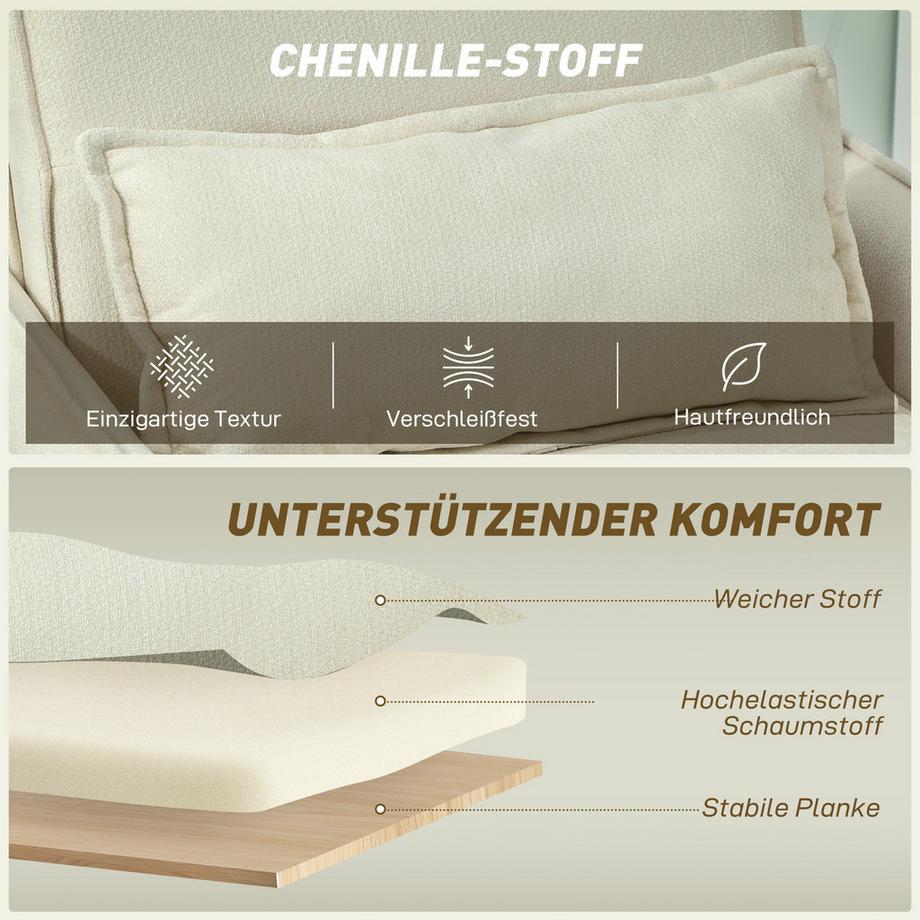 HOMCOM Fauteuil-lit  